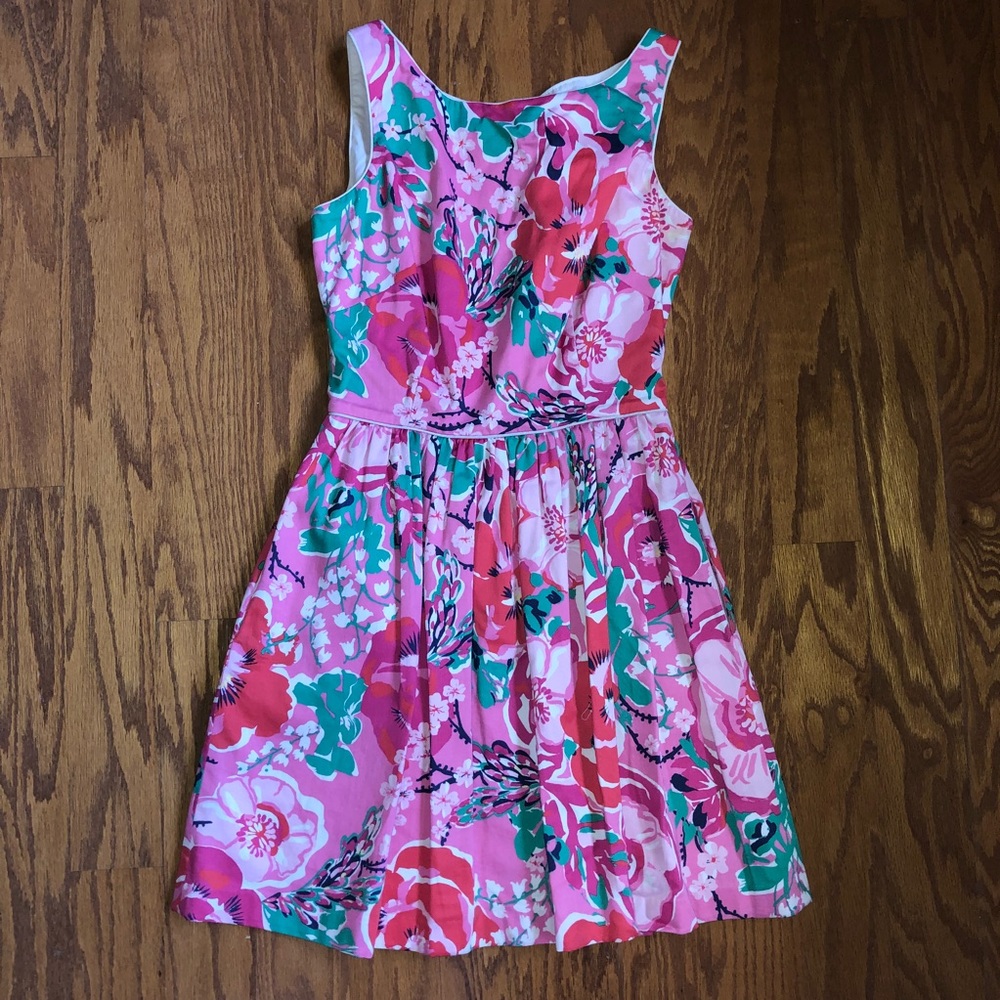 Lilly Pulitzer pink floral dress